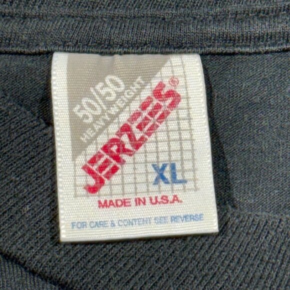Vintage 90s Jerzees Black T-Shirt Sears Repair Services Logo XL USA Made - Picture 6 of 7